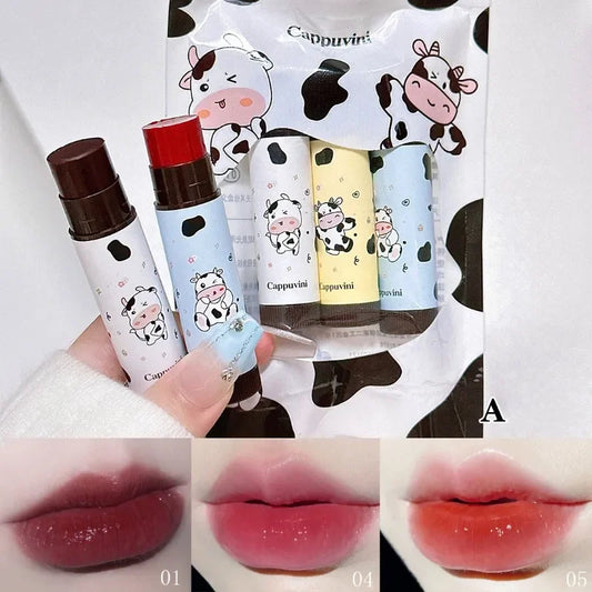 Baby Cow Lip Balm Set – Hydrating & Tinted Lip Care for Soft, Glossy Lips