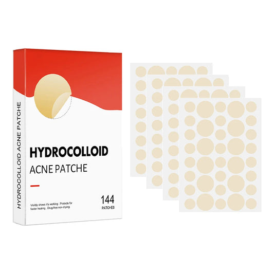 144PCS Invisible  Hydrocolloid Acne Pimple Patch Set – Fast Healing Spot Stickers for Men & Women