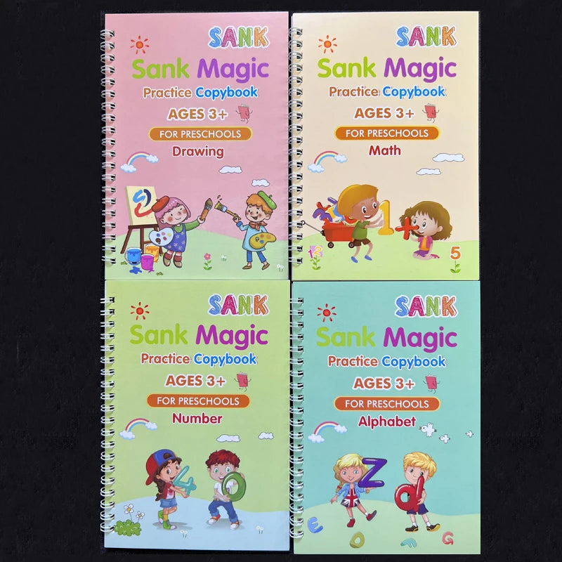 Sank Magic Practice Copybook – Reusable English Handwriting Book for Kids