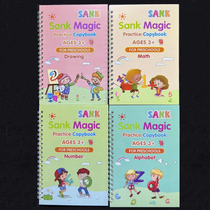 Sank Magic Practice Copybook – Reusable English Handwriting Book for Kids