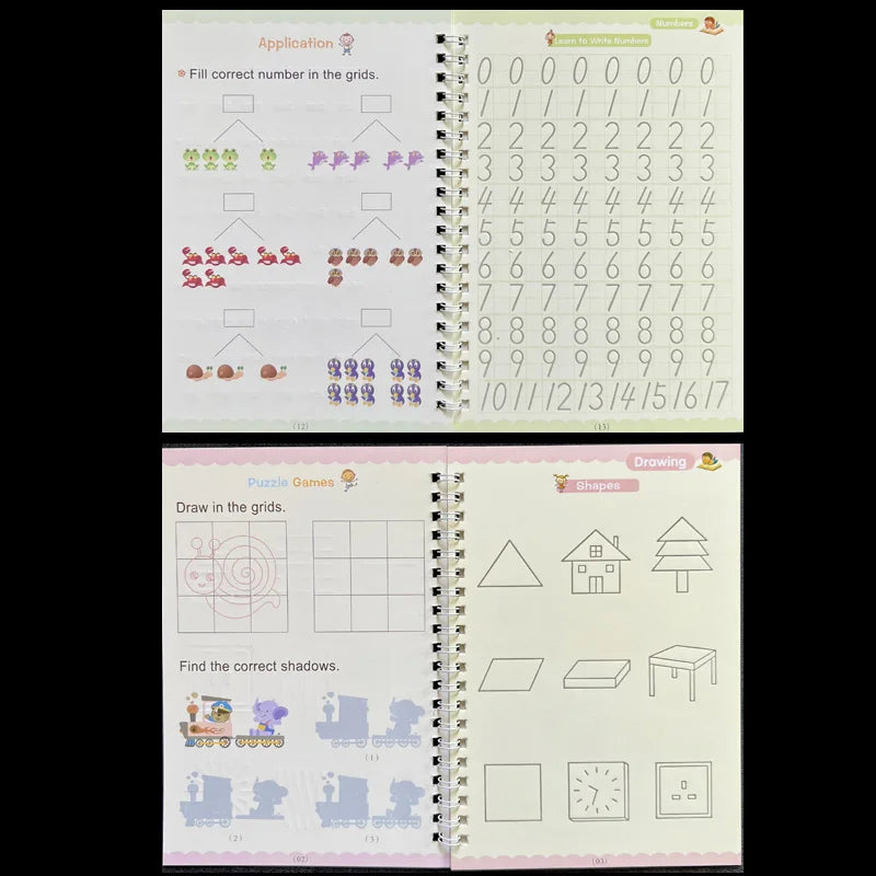 Sank Magic Practice Copybook – Reusable English Handwriting Book for Kids