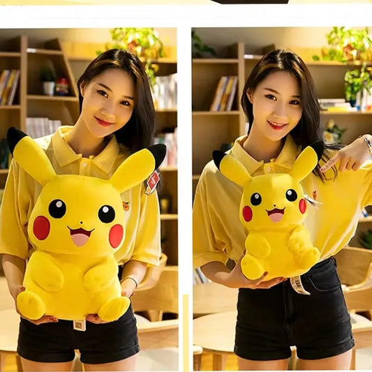 Kawaii Pikachu Plush Doll – Large Anime Pokémon Stuffed Toy for Room Décor & Gifts