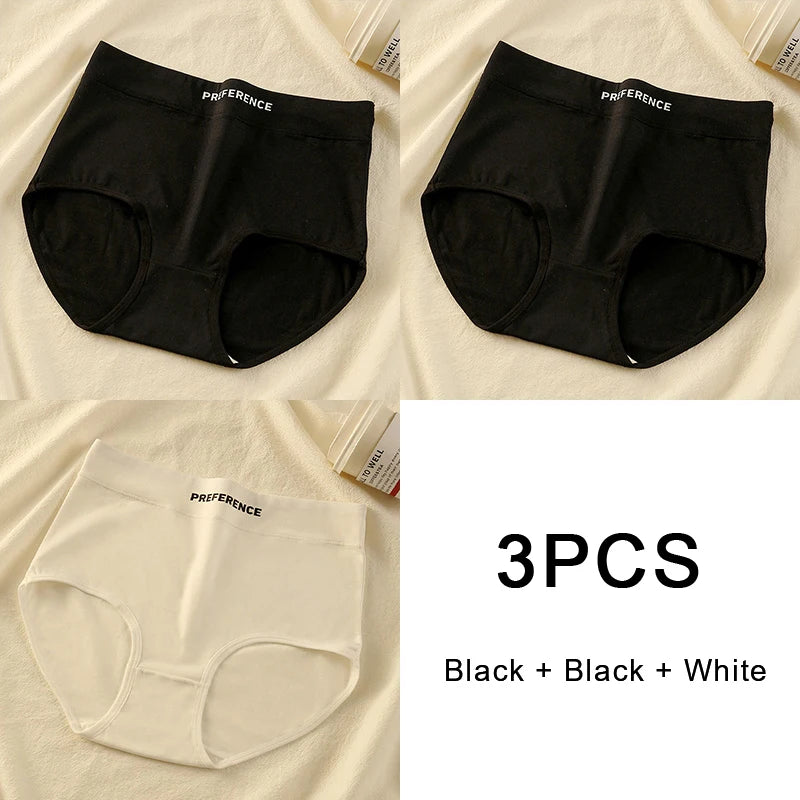 3PCS Set Women's High-Waist Cotton Panty  – Soft, Breathable & Comfortable Underwear