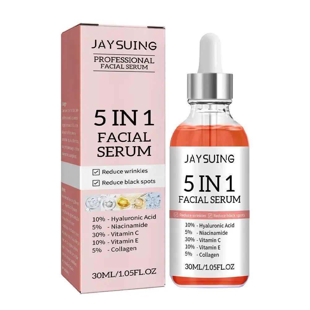 5 In 1  Facial  Serum - Moisturizer, Anti Aging Wrinkle Remover, Whitener, Black Spot Remover