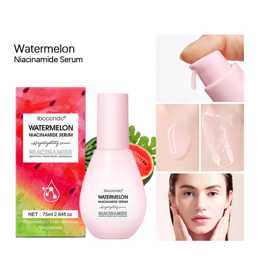 🍉 Watermelon Niacinamide Serum  – – Brighten, Hydrate & Prime Your Skin!