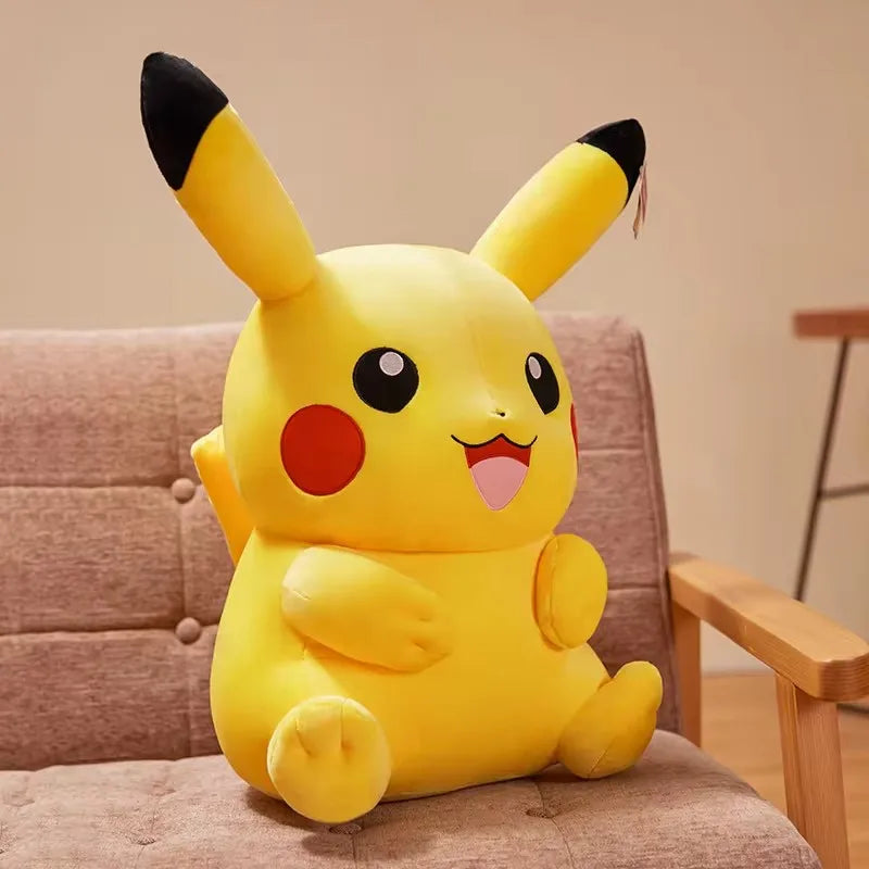 Kawaii Pikachu Plush Doll – Large Anime Pokémon Stuffed Toy for Room Décor & Gifts