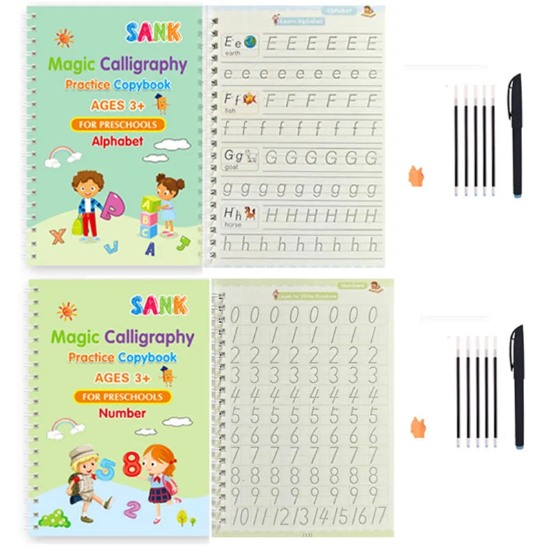 Sank Magic Practice Copybook – Reusable English Handwriting Book for Kids