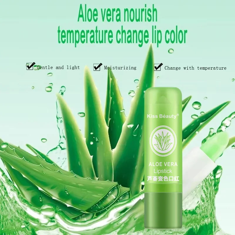 Aloe Vera Color-Changing Lip Balm – Nourishing & Long-Lasting Glow