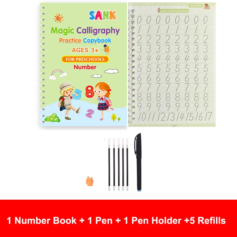 Sank Magic Practice Copybook – Reusable English Handwriting Book for Kids