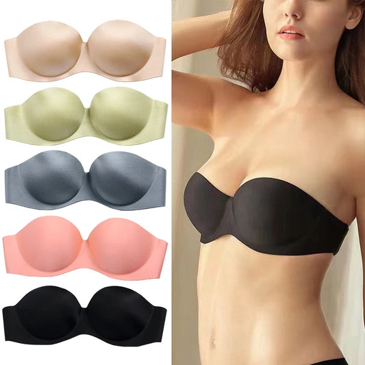 Front Closure Push Up Bra – Strapless, Seamless & Invisible for Women