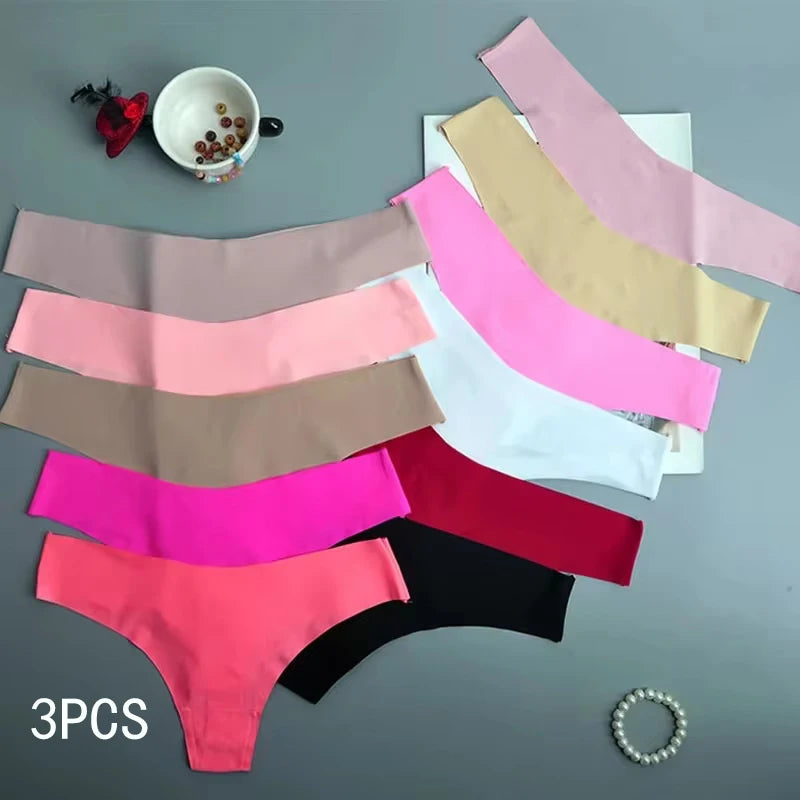 3PCS Seamless Ice Silk Panty Set – Breathable & Quick-Dry Comfort