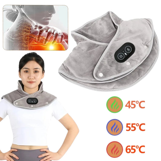 🔥 Electric Heated Neck & Shoulder Wrap  – Soothing Warmth & Massage Therapy!