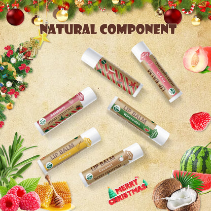 6Pcs Lip Balm Box – Perfect Christmas Gift for Soft & Hydrated Lips