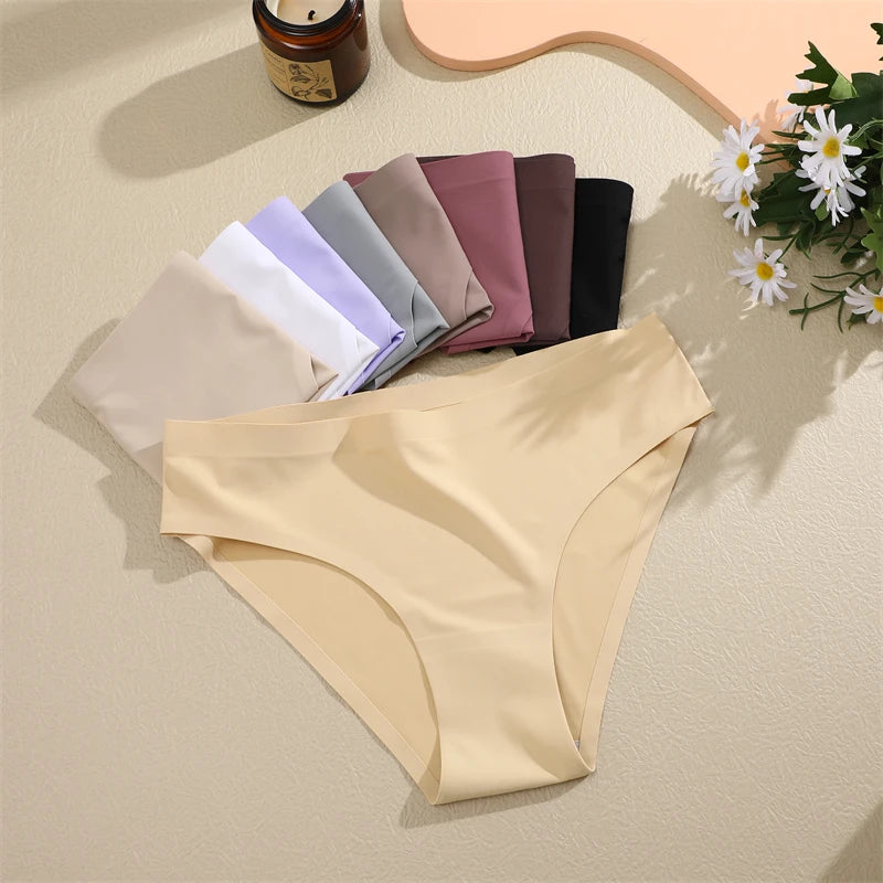 5PCS Set Seamless Ice Silk Panty  – Ultra Soft & Invisible Comfort