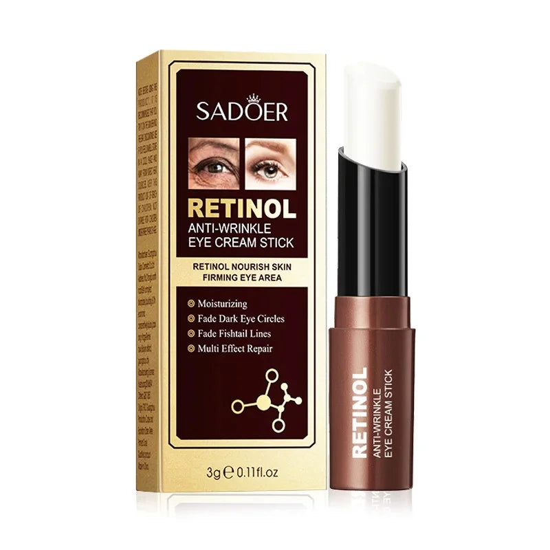 SADOER Ant-Wrinkle Retinol Eye Stick – Dark Circle & Puffiness Remover for Radiant Eyes