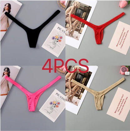 2/4PCS Set Deep V Thong – Sexy & Breathable Mini Bikini Panty for Women