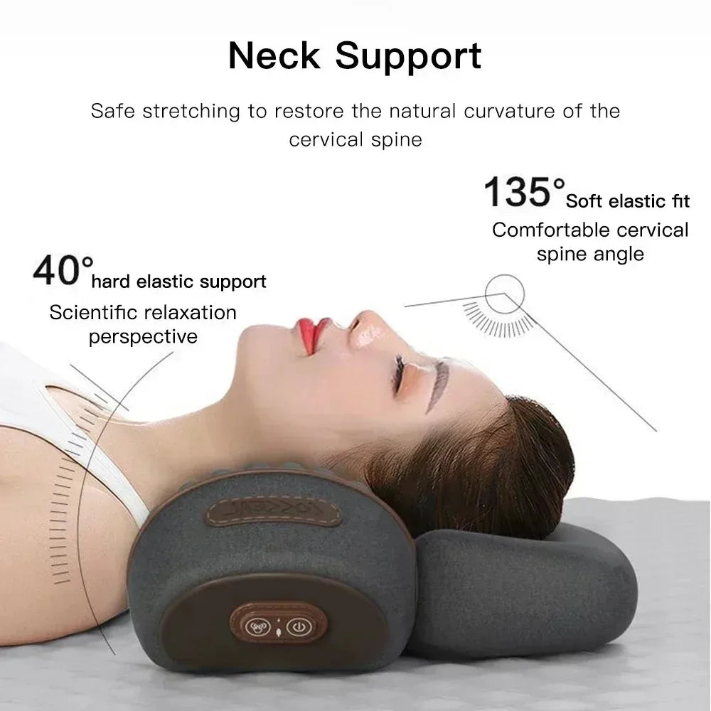 Electric Neck Massager Pillow – Hot Compress & Traction for Pain Relief