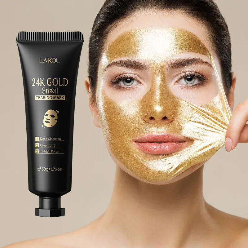 24K Gold Sakura Peel-Off Mask – Deep Cleansing & Anti-Aging Skincare