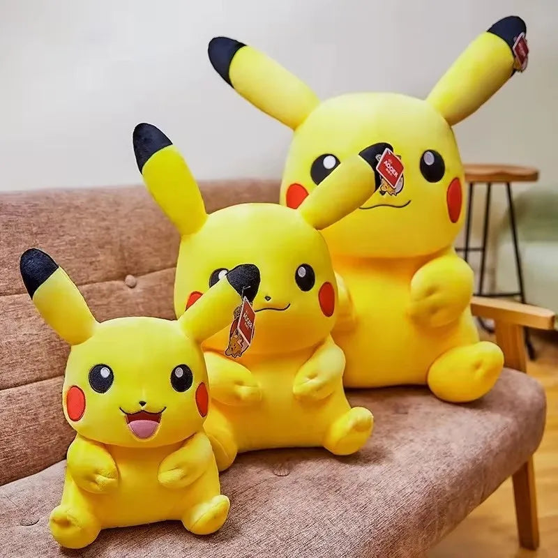 Kawaii Pikachu Plush Doll – Large Anime Pokémon Stuffed Toy for Room Décor & Gifts