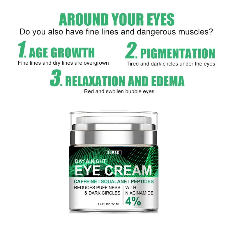 Day & Night Eye Cream – Anti Dark Circles, Eye Bags & Firming Moisturizer