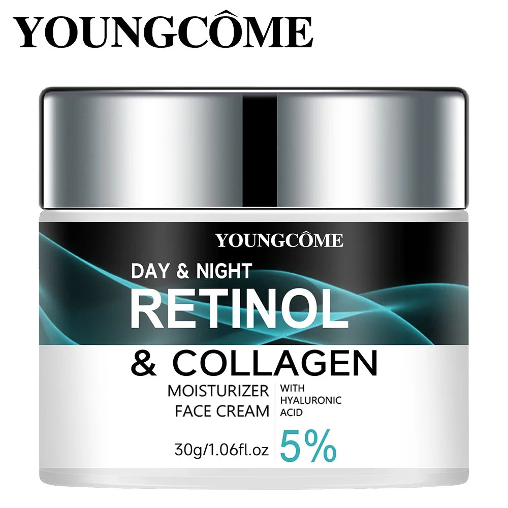 Face Moisturizer Retinol Cream, Anti Aging Neck Firming Cream, Collagen Day & Night Face Cream with Hyaluronic Acid for Women & Men