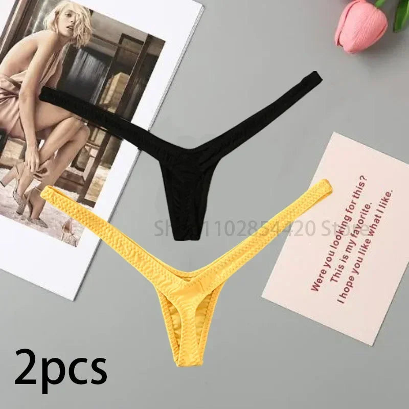 2/4PCS Set Deep V Thong – Sexy & Breathable Mini Bikini Panty for Women