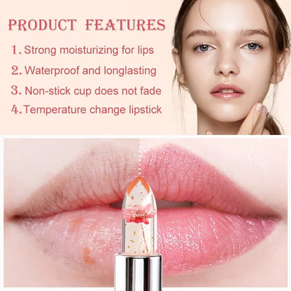 🌷 Temperature-Sensitive Jelly Lipstick – Natural Hue Change & Deep Moisturizing Care