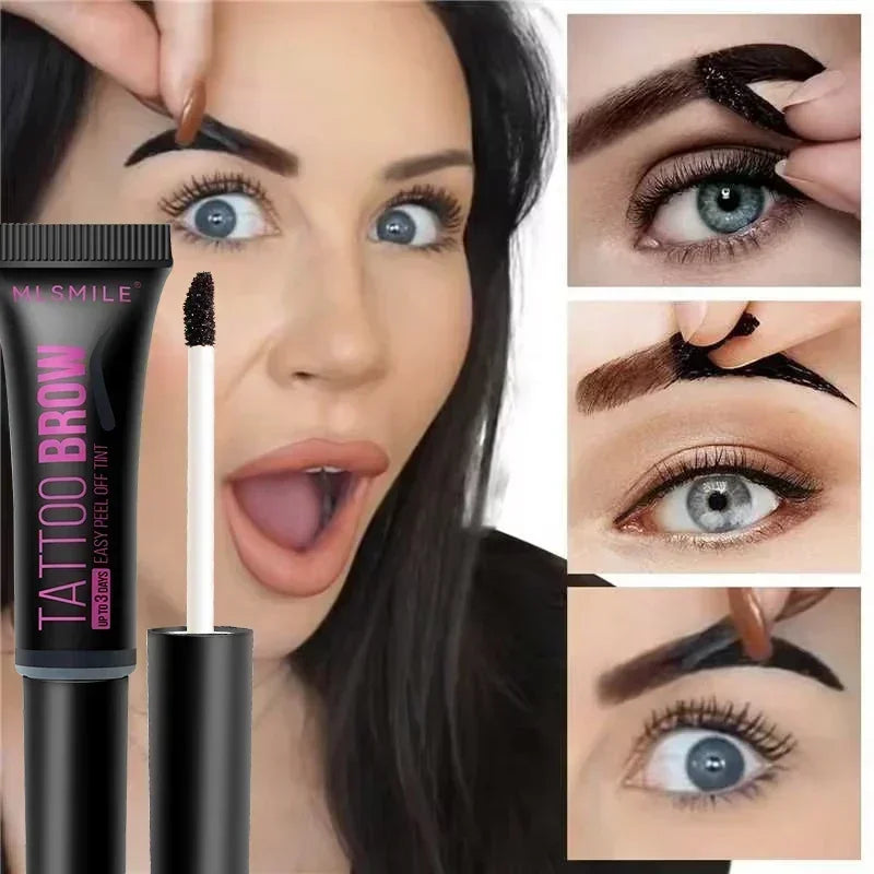 Peel-Off Eyebrow Tattoo Gel – Sweatproof & Smudge-Proof Brow Tint