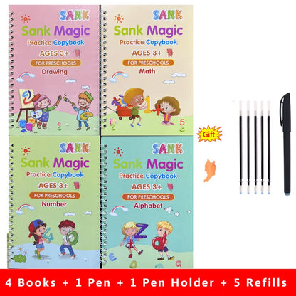 Sank Magic Practice Copybook – Reusable English Handwriting Book for Kids