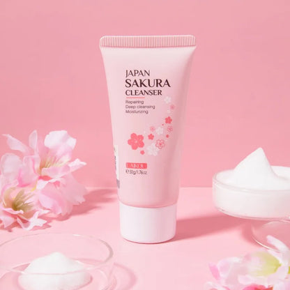 Sakura Facial Cleanser –Gentle Moisturizing, Remove Grease & Improve Oily Skin