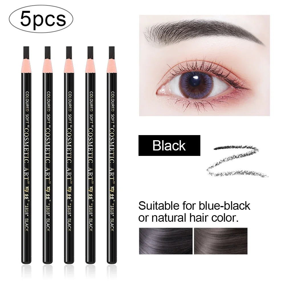 5PCS Set Waterproof Microblading Eyebrow Pencil – Long-Lasting Brow Perfection!