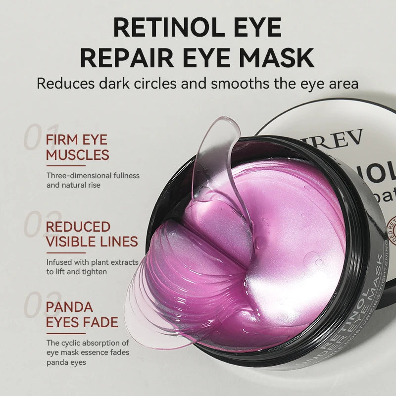 60pcs Retinol Eye Repair  Mask - Anti-Aging,  Dark Circle & Puffiness Treatment