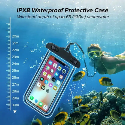 Universal Waterproof Phone Case –Swimming, Boating & Beach Safe Pouch