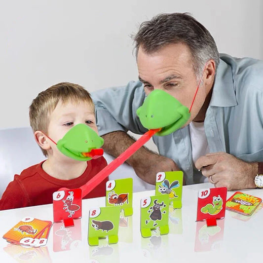 Frog & Lizard Tongue Card Game – Funny Family Party Toy for Kids
