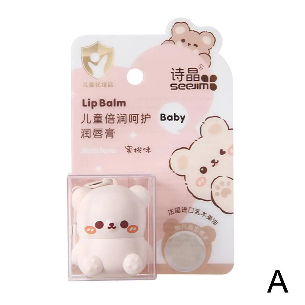 🐻 Cute Little Bear Fruity Lip Balm – Moisturizing & Nourishing for Kids! 🍓🍉