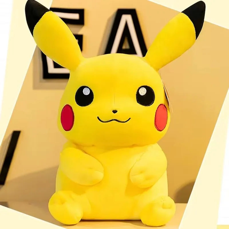 Kawaii Pikachu Plush Doll – Large Anime Pokémon Stuffed Toy for Room Décor & Gifts