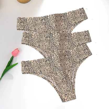 3PCS Set Leopard Panty – Ultra-Soft & Breathable Ice Silk Underwear