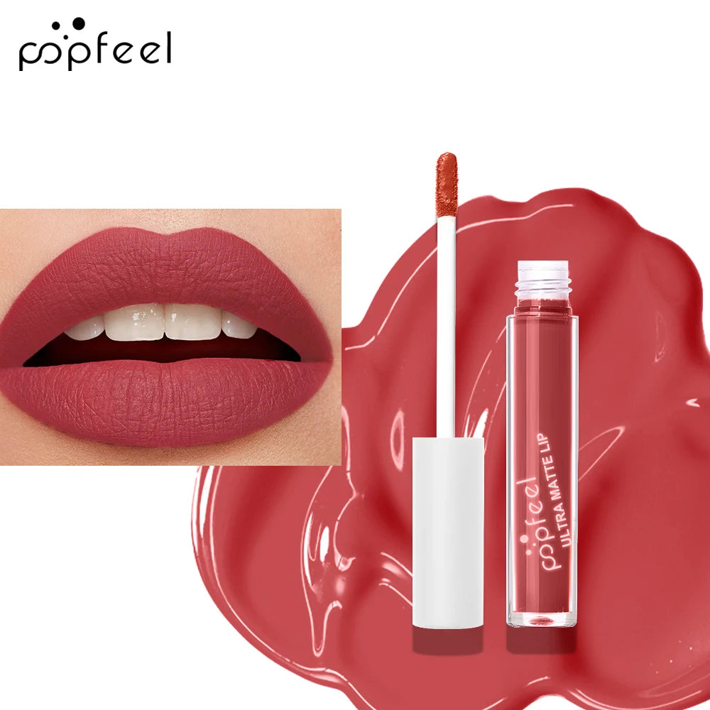 💋 POPFEEL Ultra Matte Lip Gloss – Long-Lasting, Non-Stick Formula!