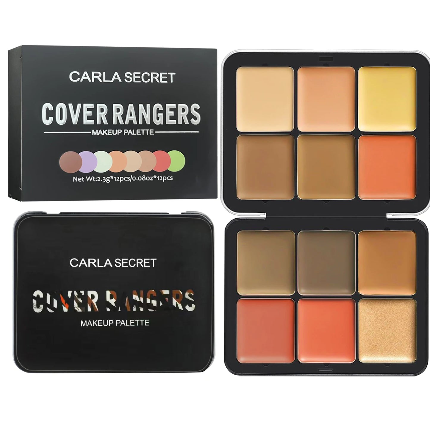 12-Color Iron Box Concealer