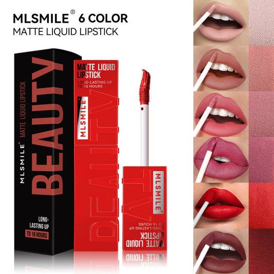 💄 MLSMILE 6-Color Matte Liquid Lipstick  – Non-Stick, Matte & Long-Lasting!