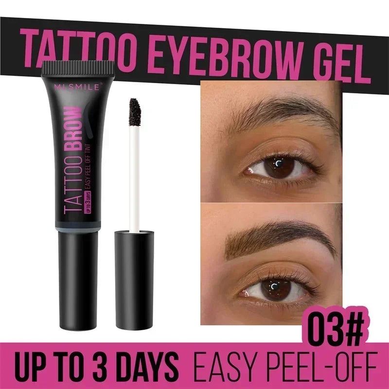 Peel-Off Eyebrow Tattoo Gel – Sweatproof & Smudge-Proof Brow Tint