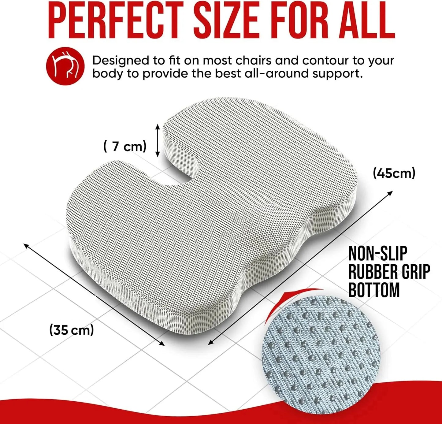 Ergonomic Memory Foam Office Chair Cushion – Ultimate Comfort & Support