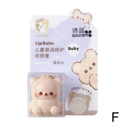 🐻 Cute Little Bear Fruity Lip Balm – Moisturizing & Nourishing for Kids! 🍓🍉