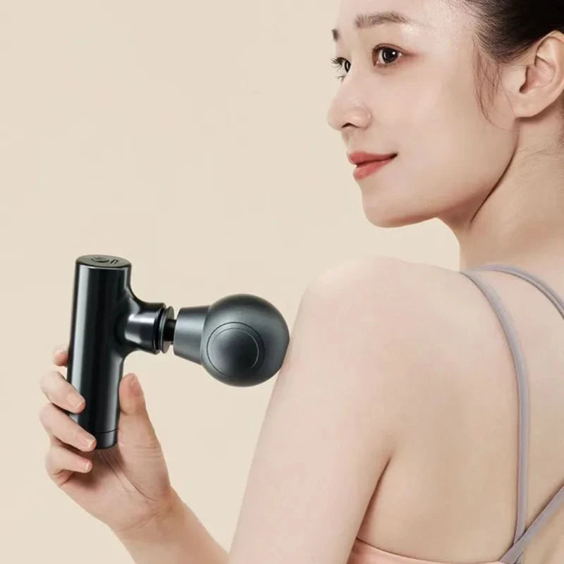 Mini LCD Massage Gun – Portable Deep Tissue Massager for Neck, Foot & Body