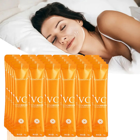 30pcs Vitamin C Sleeping Face  Masks – Deep Hydration and Skin Rejuvenation Overnight