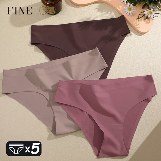 5PCS Set Seamless Ice Silk Panty  – Ultra Soft & Invisible Comfort