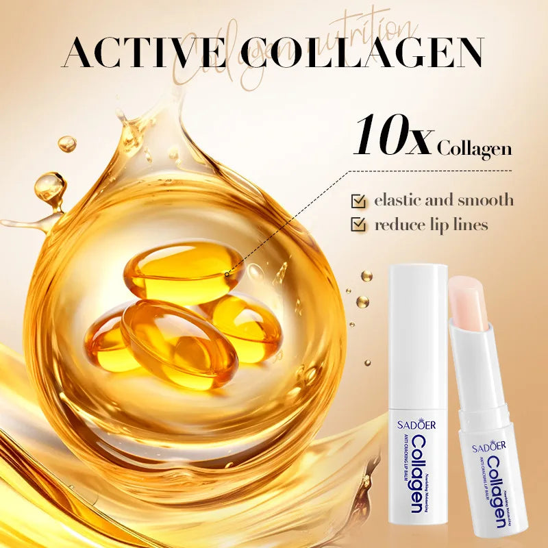 SADOER Collagen Lip Balm – Deep Moisturizing & Lip Repair for Soft, Hydrated Lips