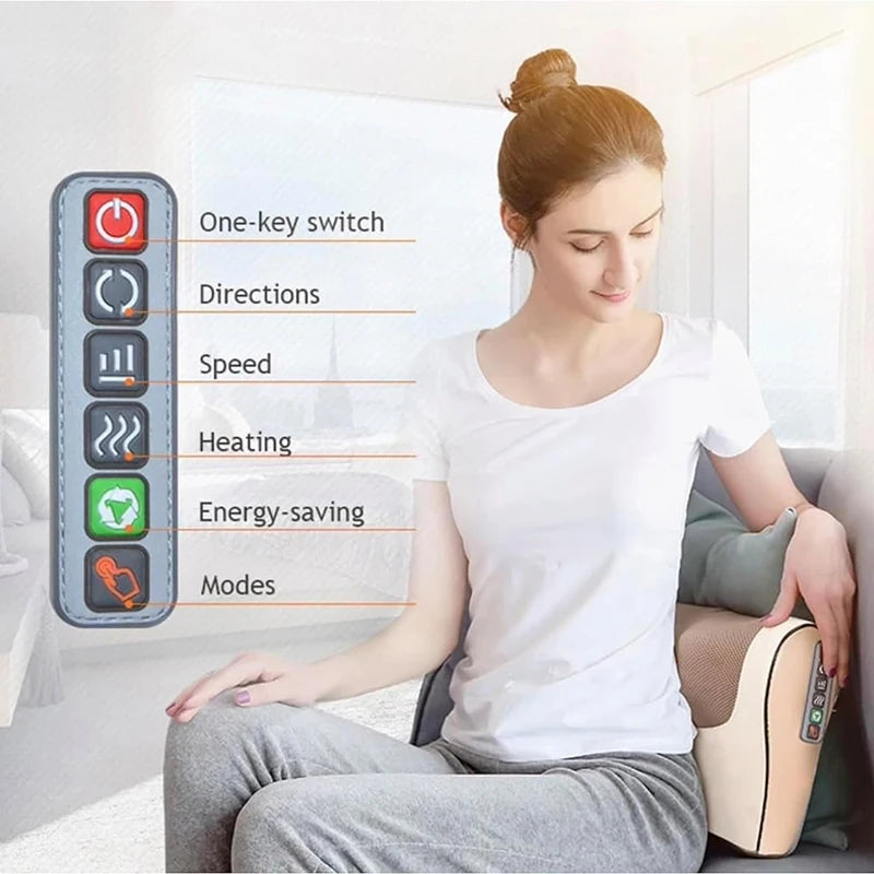 🛌 Portable Electric Massage Pillow – Relieve Tension & Soothe Sore Muscles Instantly!