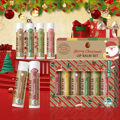 6Pcs Lip Balm Box – Perfect Christmas Gift for Soft & Hydrated Lips