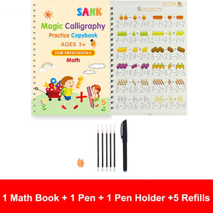 Sank Magic Practice Copybook – Reusable English Handwriting Book for Kids